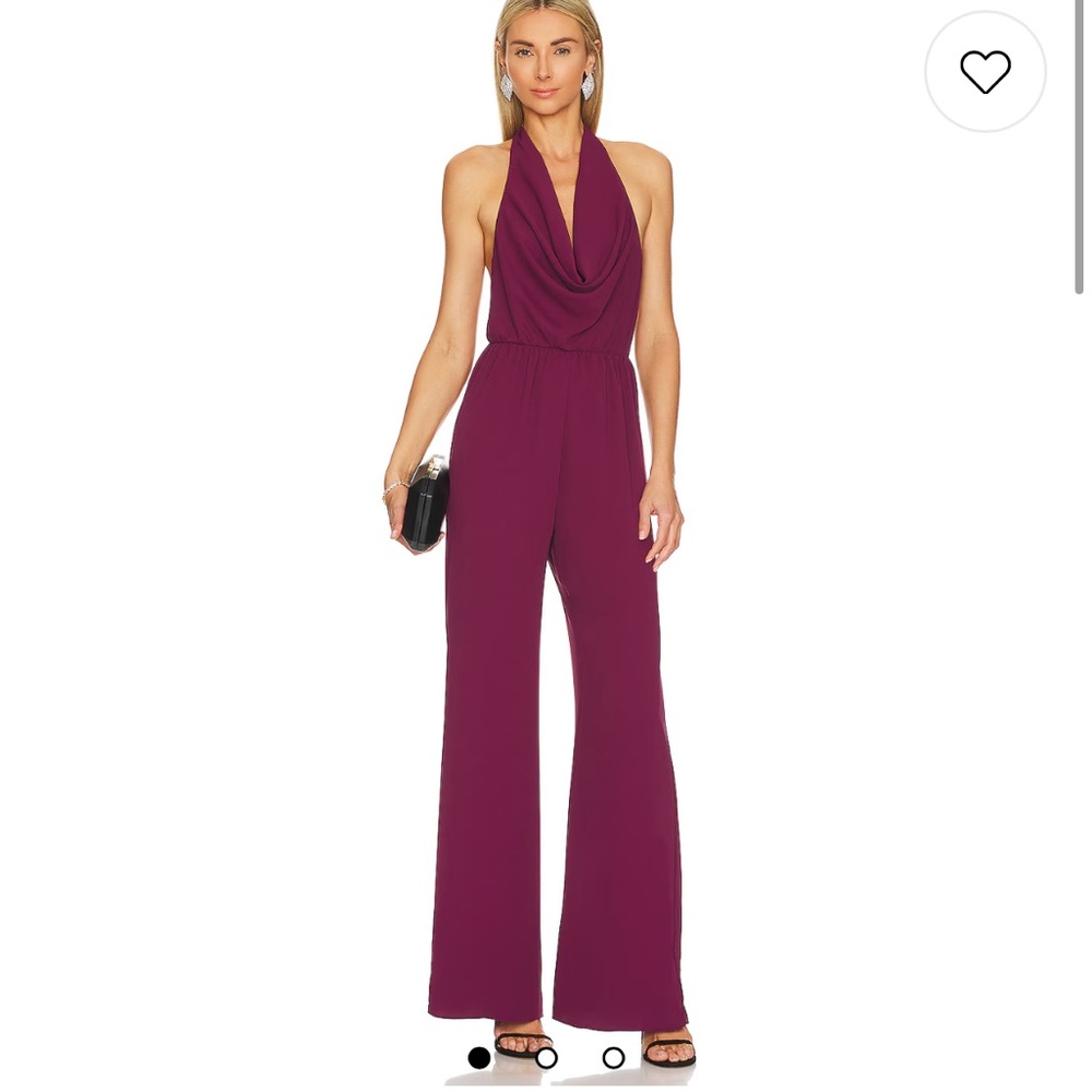 Amanda Uprichard Purple Halter Jumpsuit